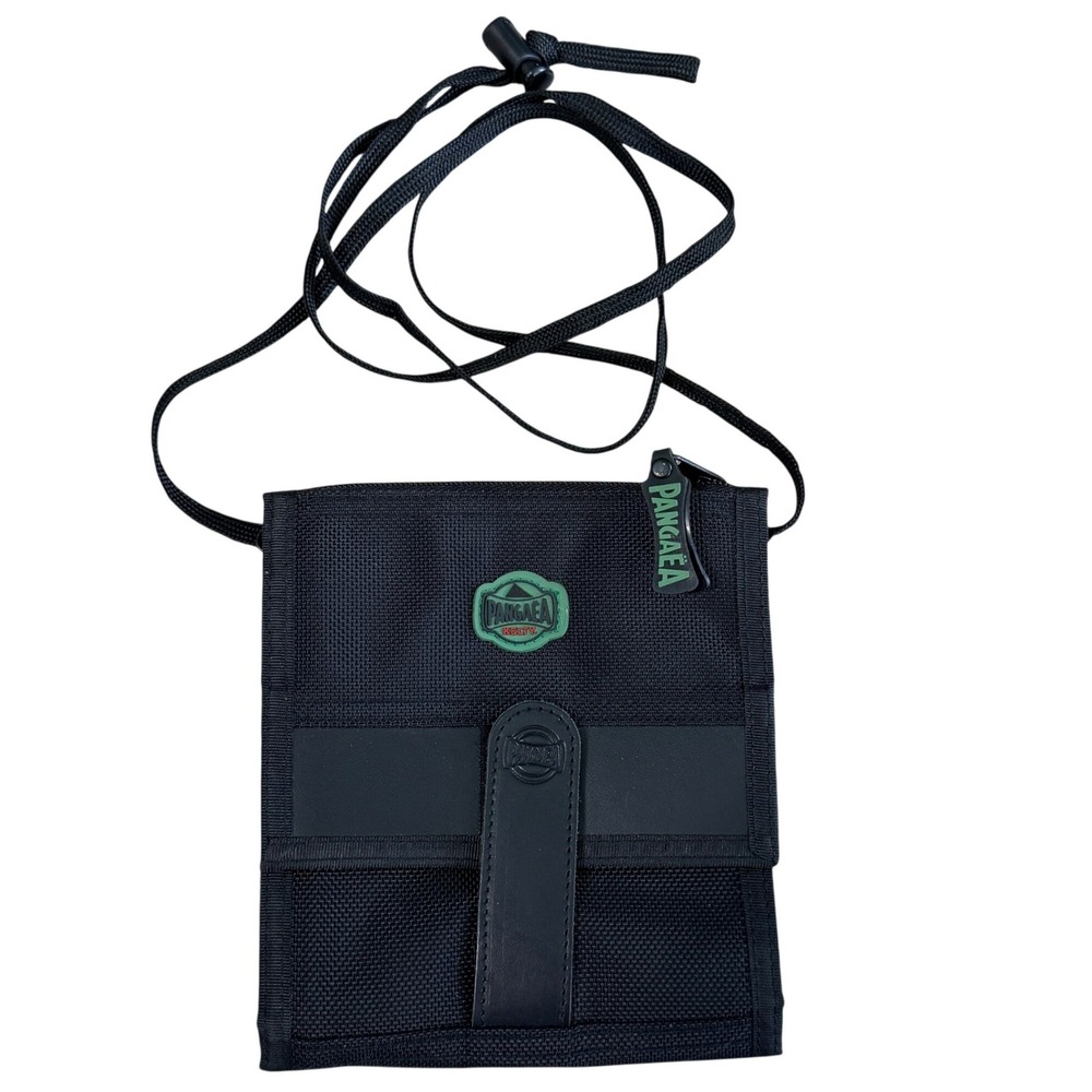 Kelty Pangaea Neck Wallet Travel Pouch Passport Holder Black Nylon Adjust Cord